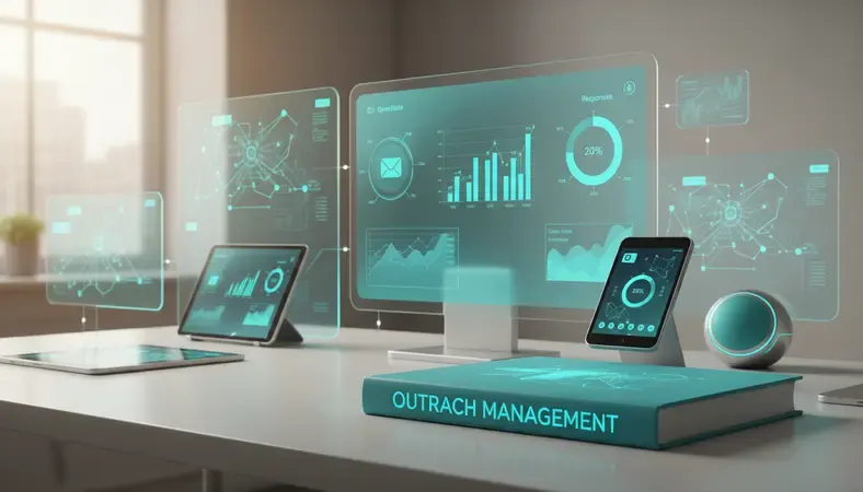 Email outreach dashboard showing campaign metrics and response rates