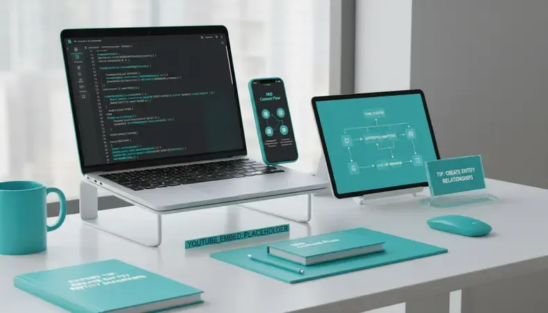 Detailed flowchart showing entity relationships in SEO content structure