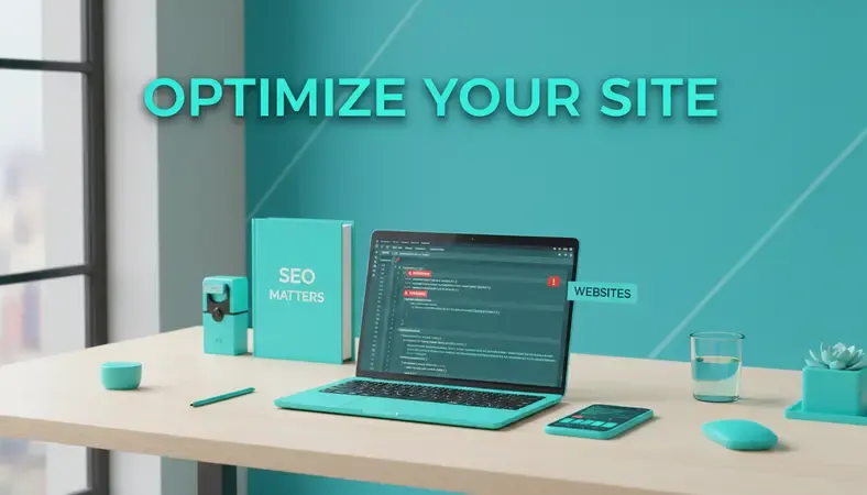 Common SEO mistakes visualization with red warning indicators